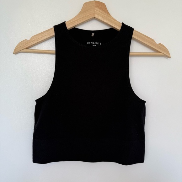 Dynamite Women's Athletic Black Cropped Tank - Picture 3 of 3